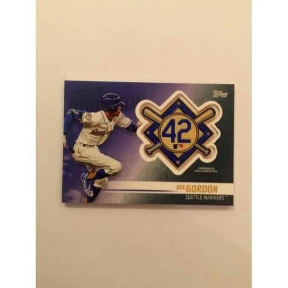 2018 Topps Update Dee Gordon Jackie Robinson 42 Patch Card JRP-DG Mariners (027) - Picture 1 of 2